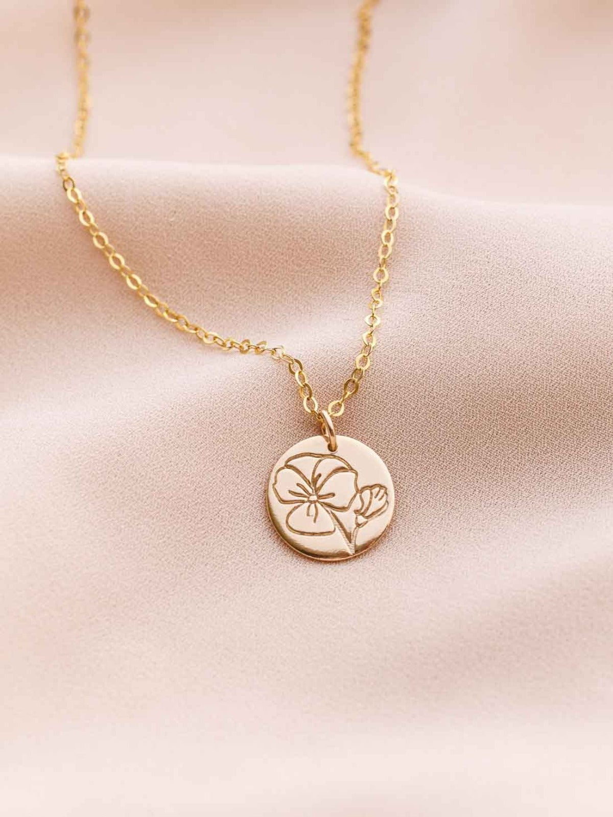 Violet - February Birth Flower Necklace