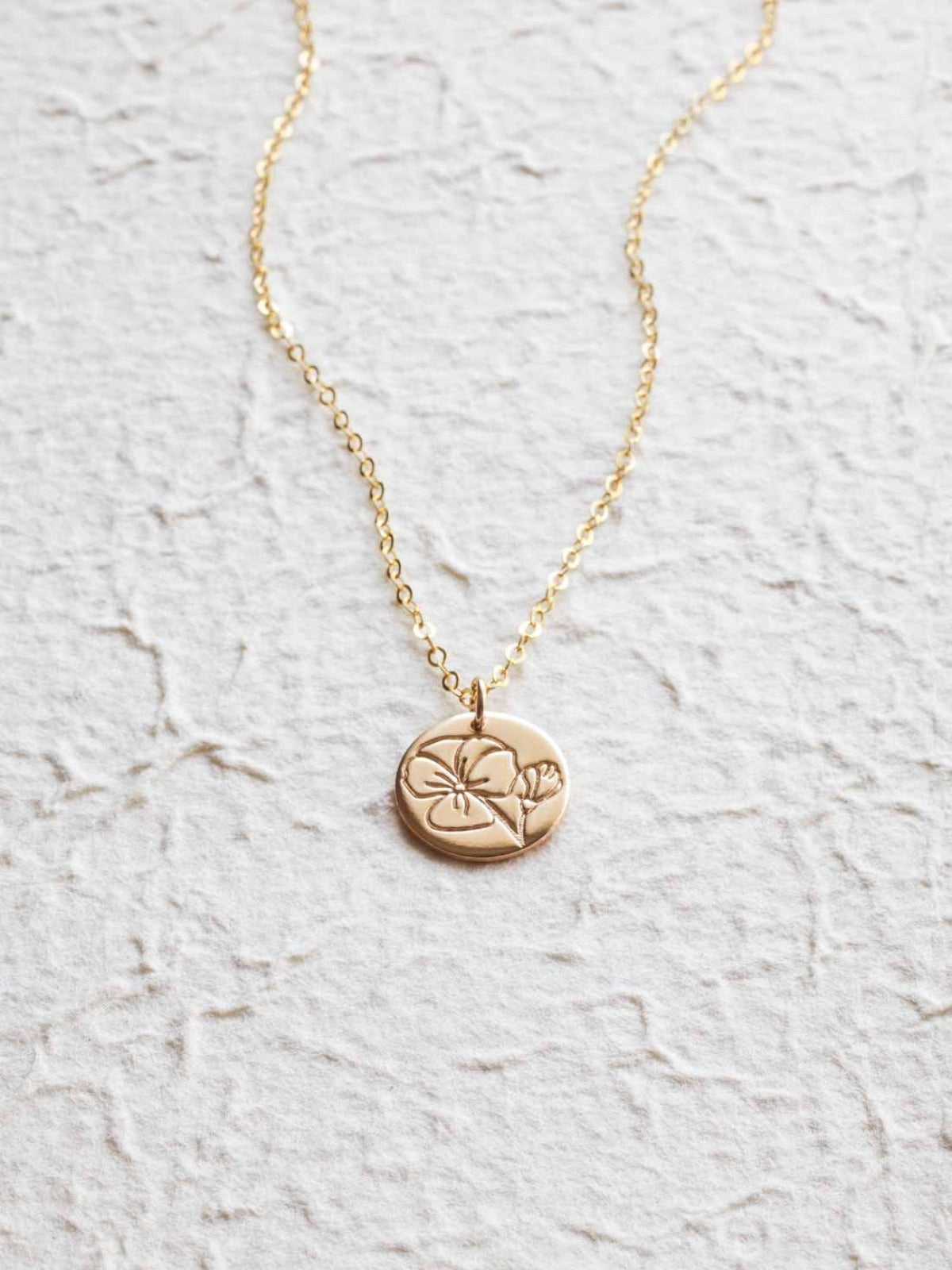 Violet - February Birth Flower Necklace
