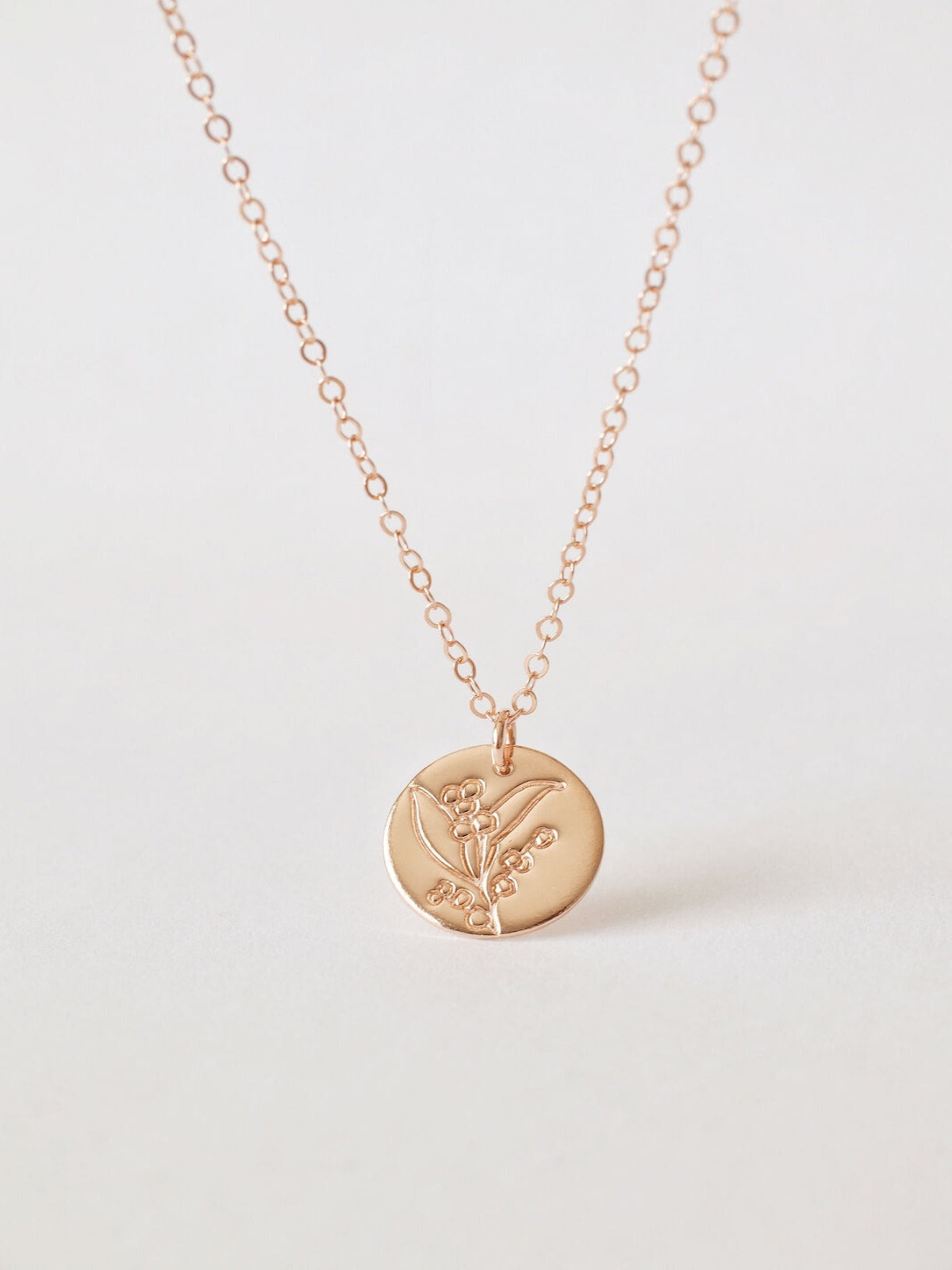 Wattle - September Birth Flower Necklace