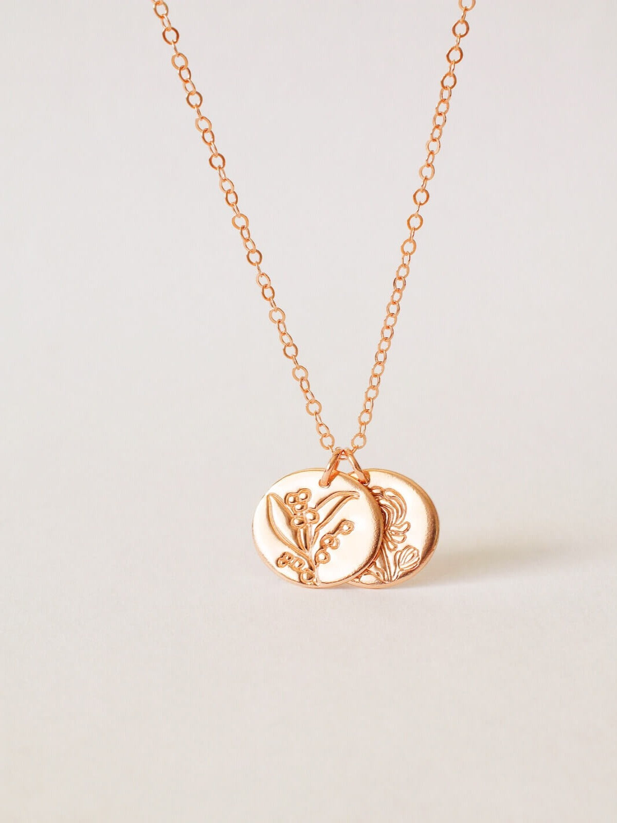 Wattle - September Birth Flower Necklace