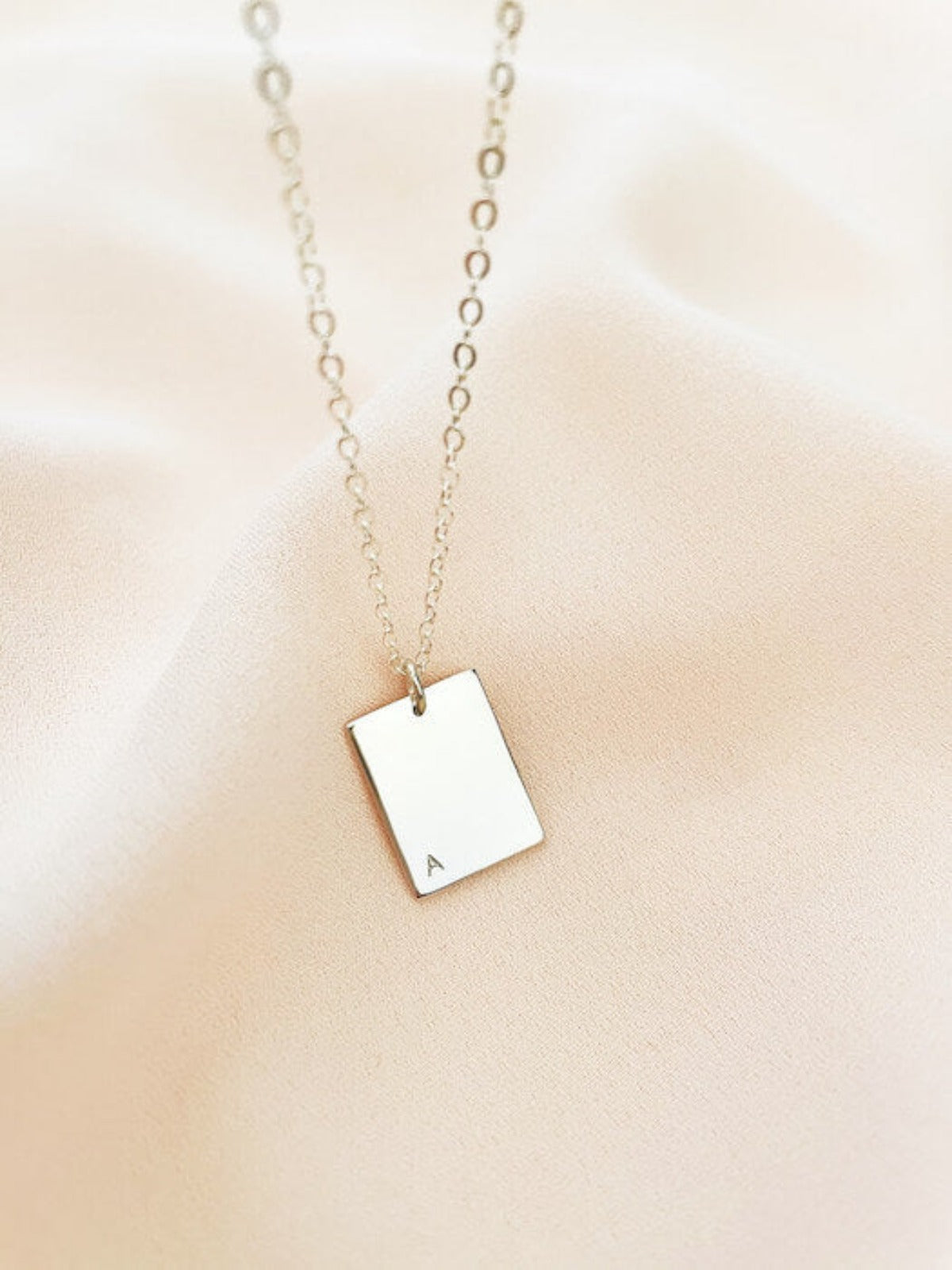 Allora - Personalised Rectangle Pendant Necklace