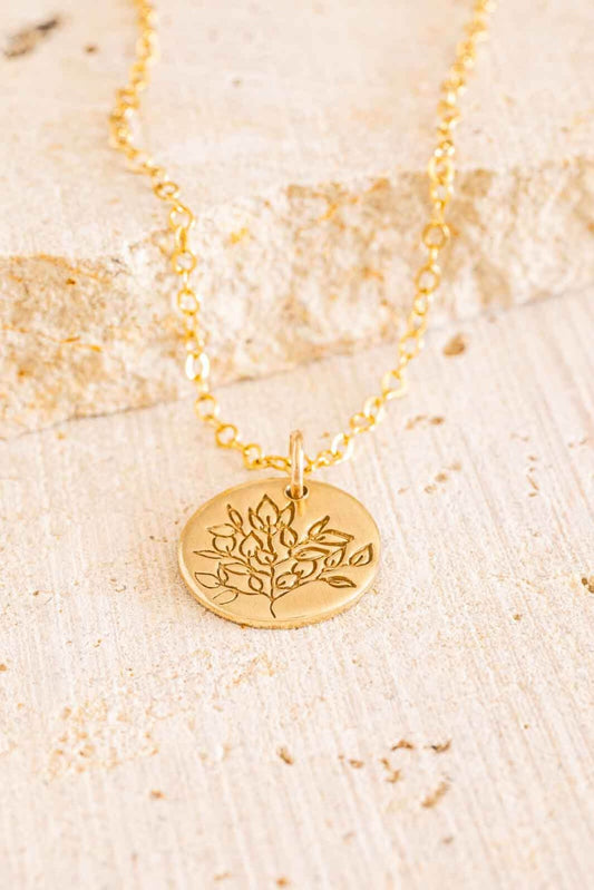 Birch Celtic Birth Tree Pendant Necklace - 24 December to 20 January Symbol of Growth