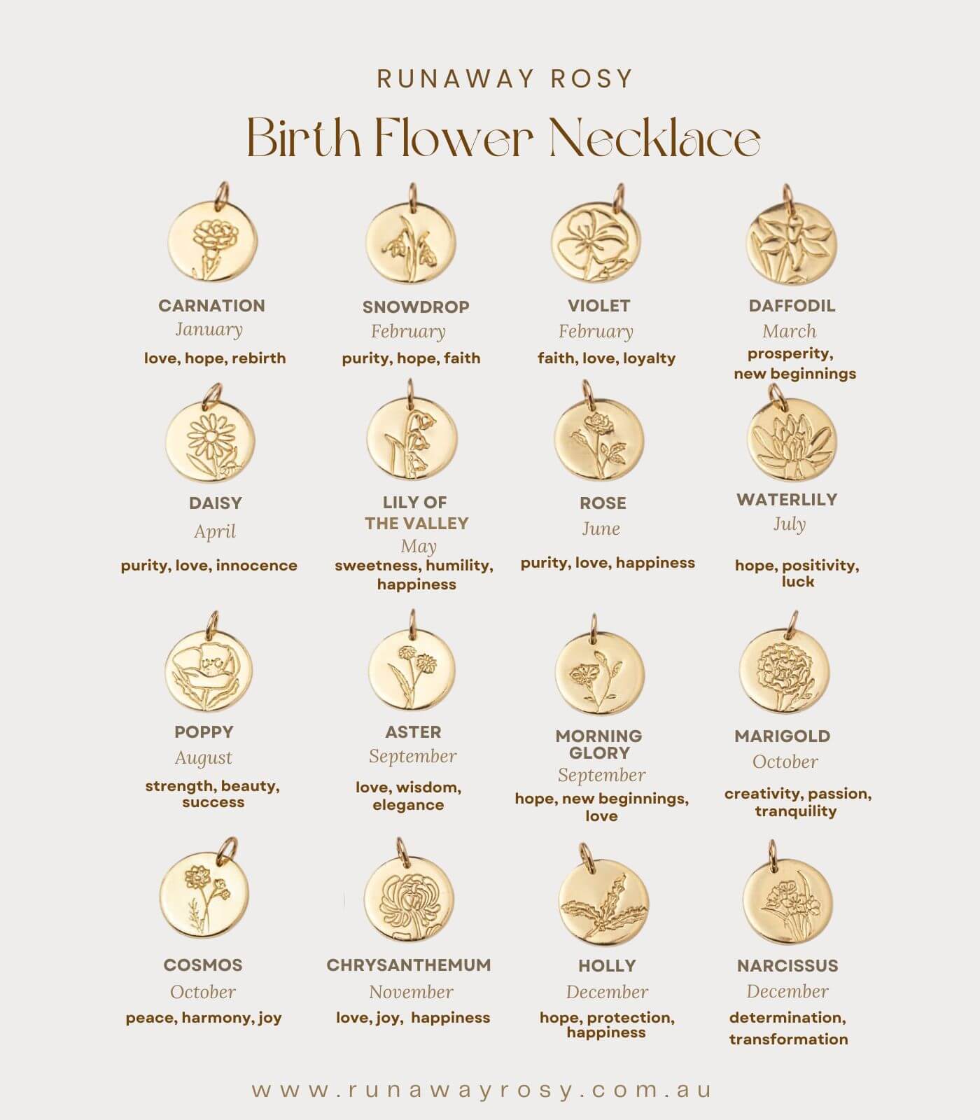 Birth month jewellery hotsell