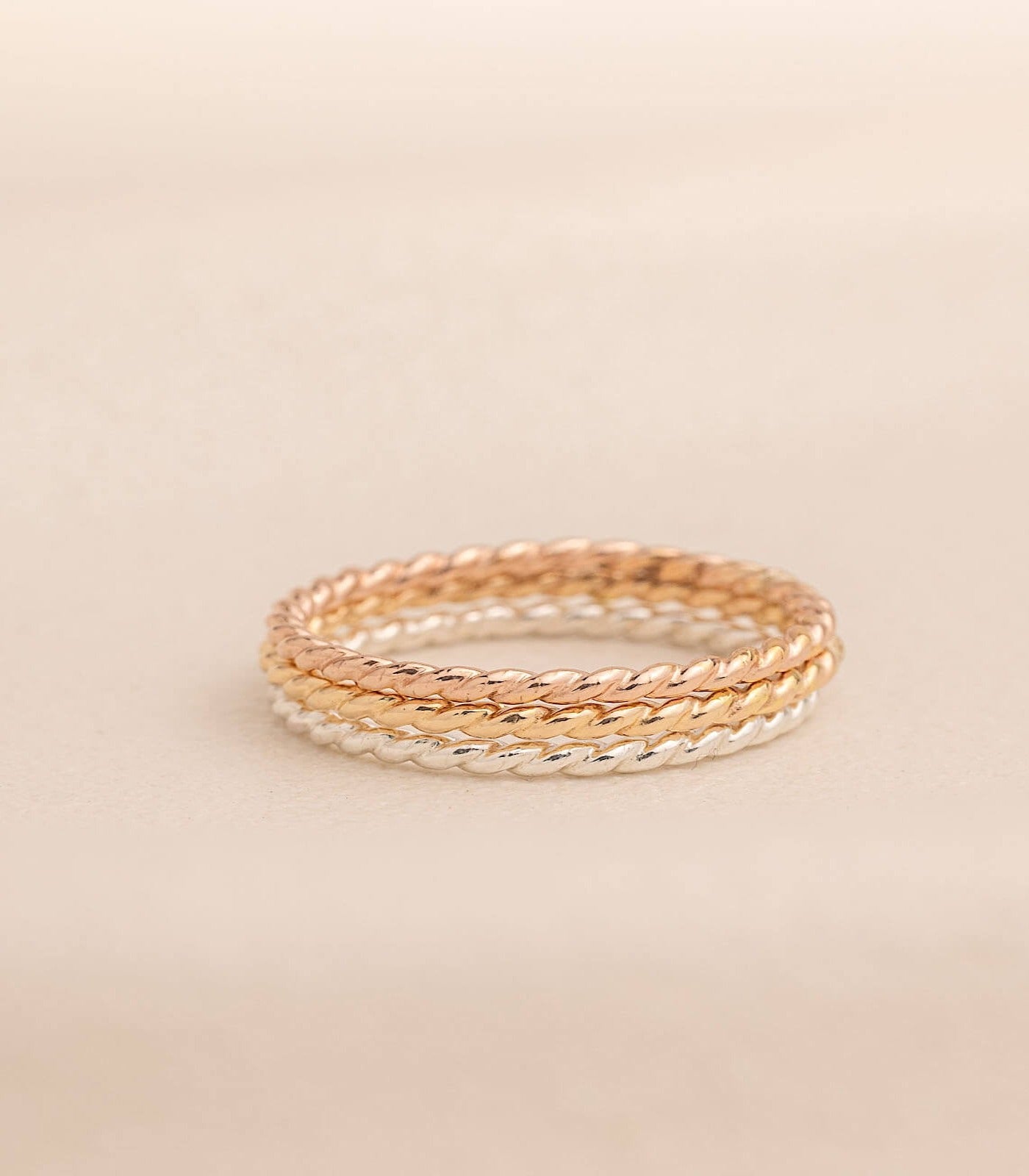 Coral - Twine Minimalist Ring