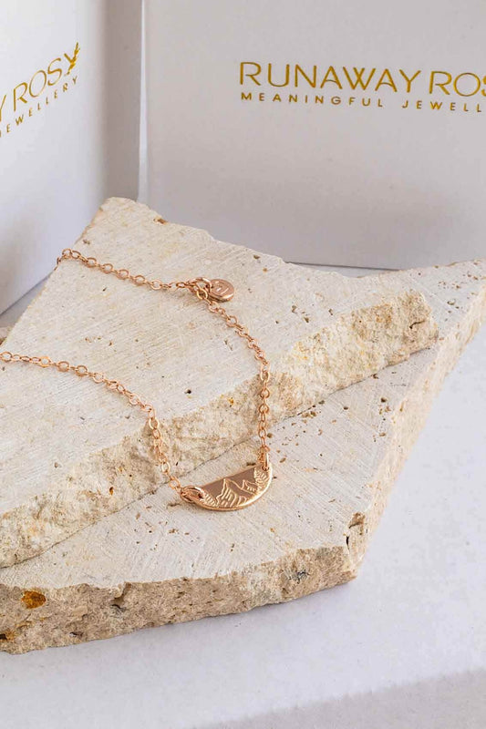 Mountain Symbolic Necklace Gold