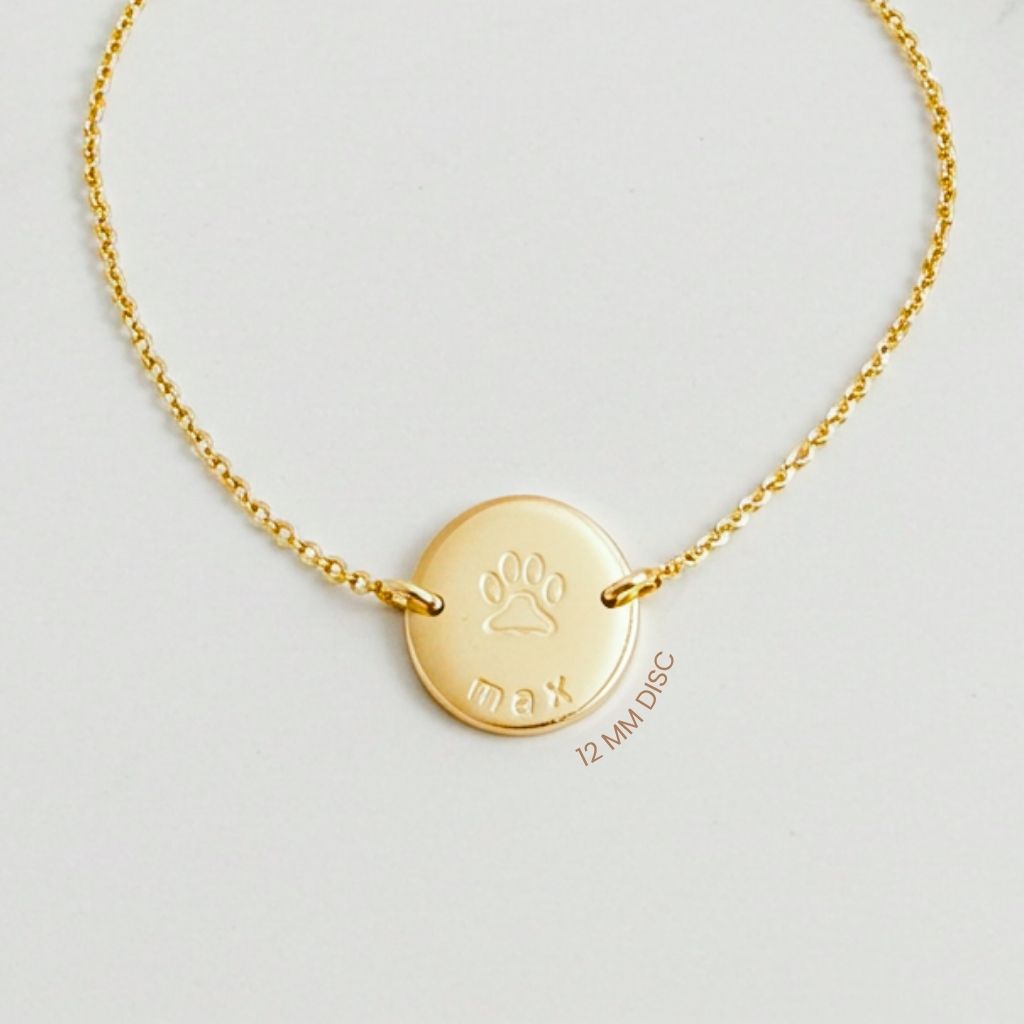 Personalised Engraved Paw Print Bracelet | Pet Lover Gift