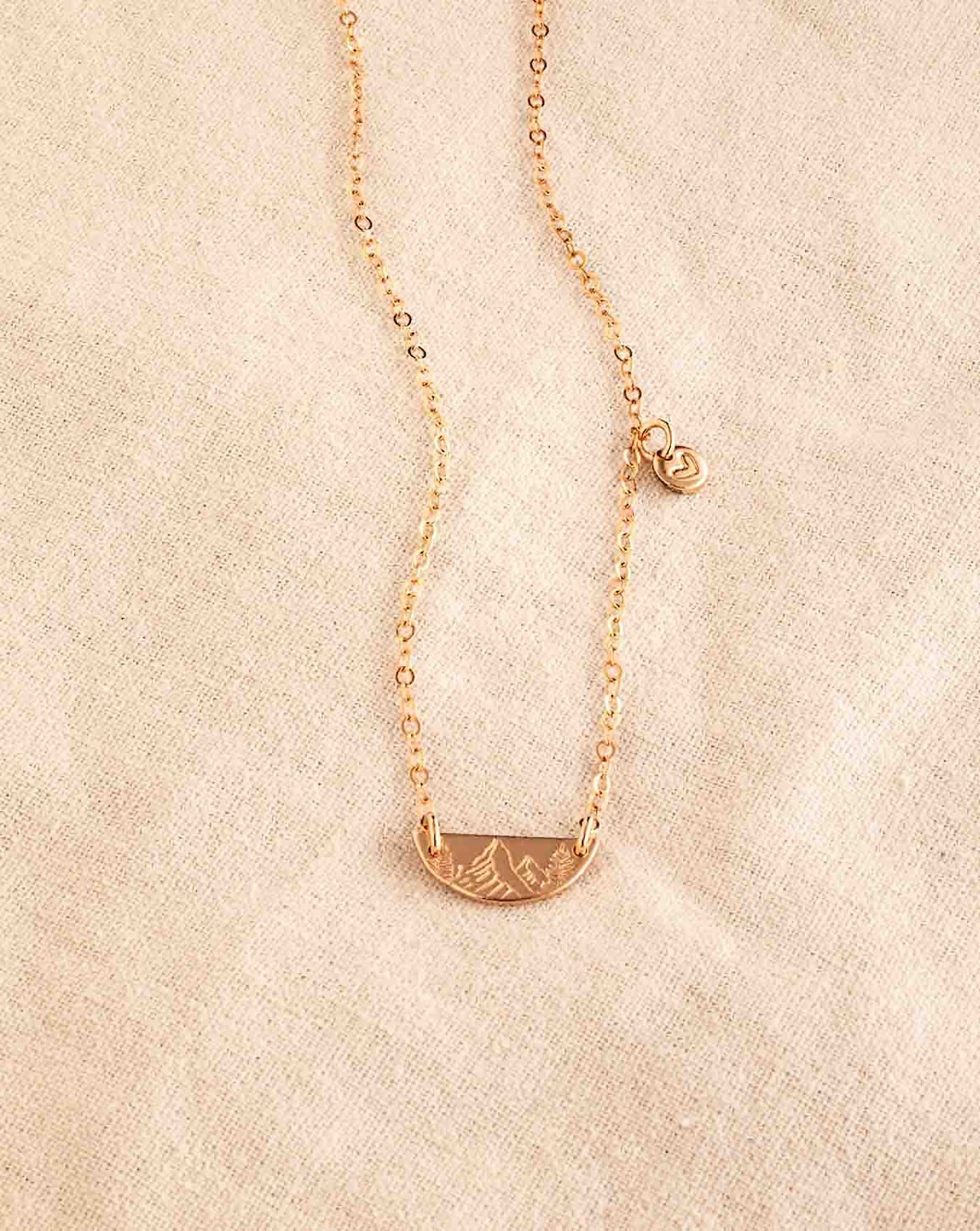 mountain necklace with charm