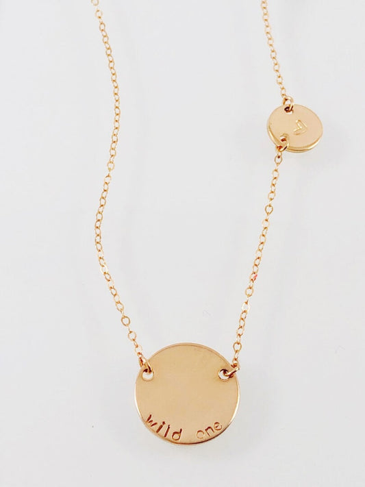 Ada- Personalised Double Disc Necklace