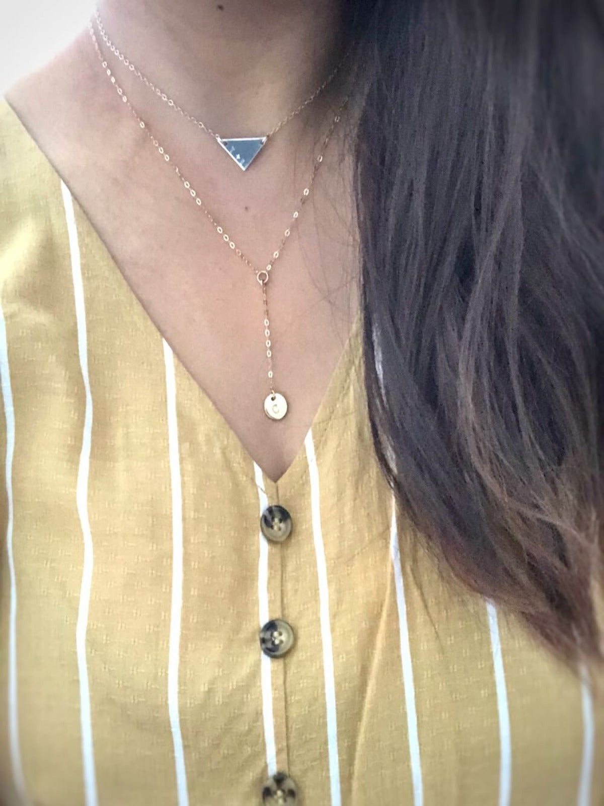 Kallista - Drop Necklace Perfect for Initials