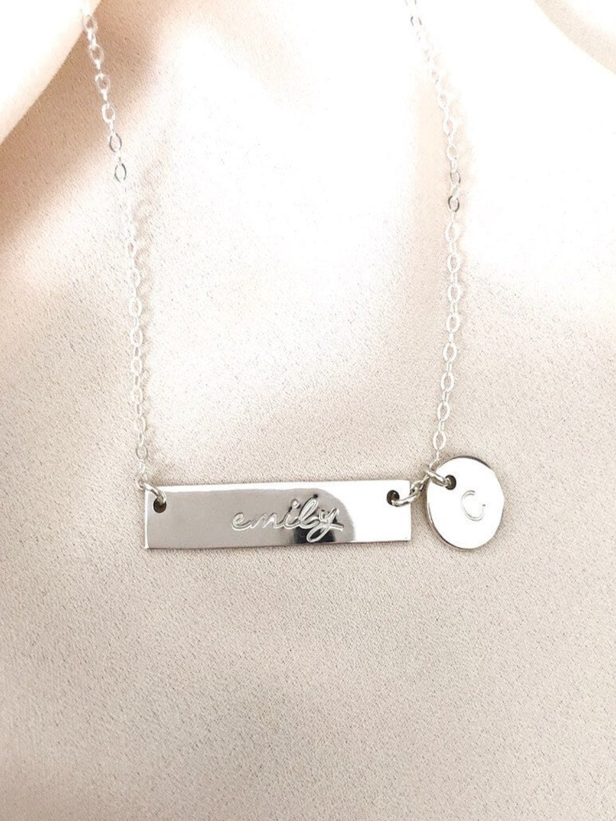 Calliope - Bar Necklace with Charm Pendant