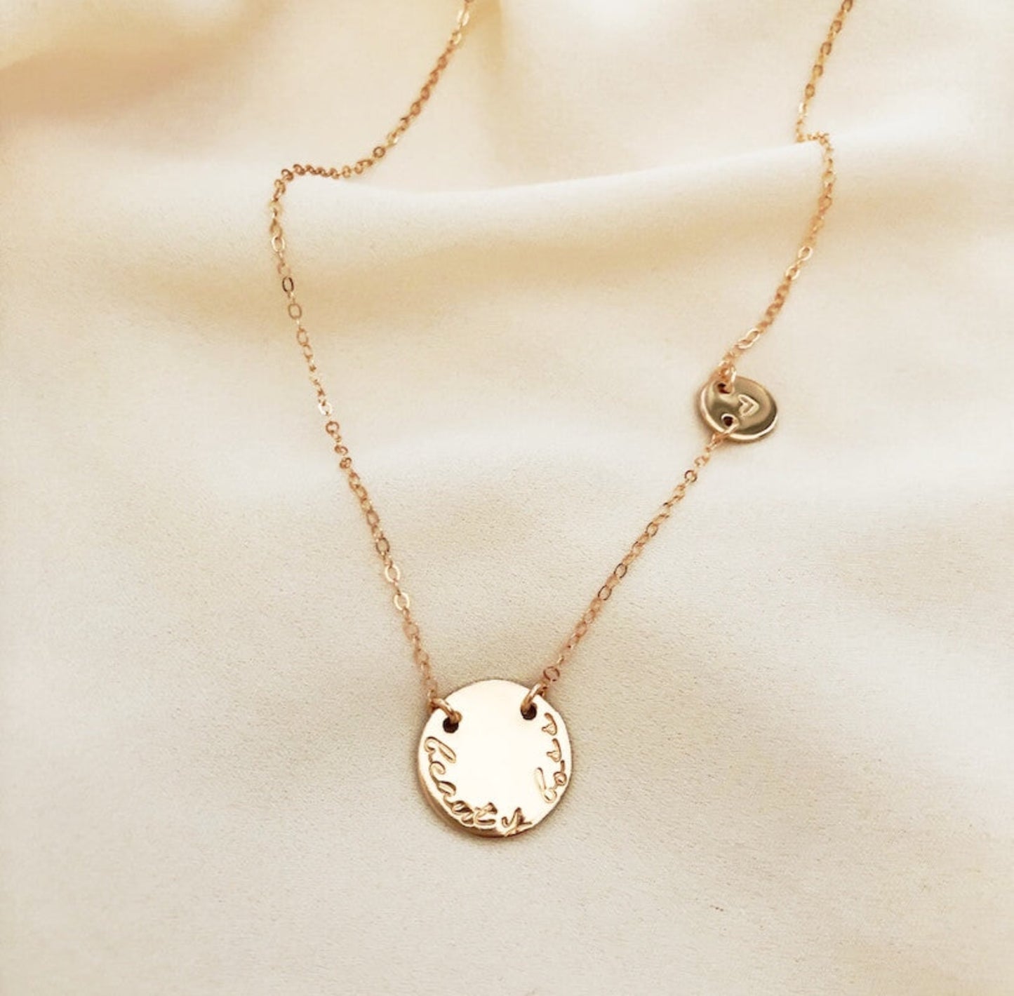 Ada- Personalised Double Disc Necklace