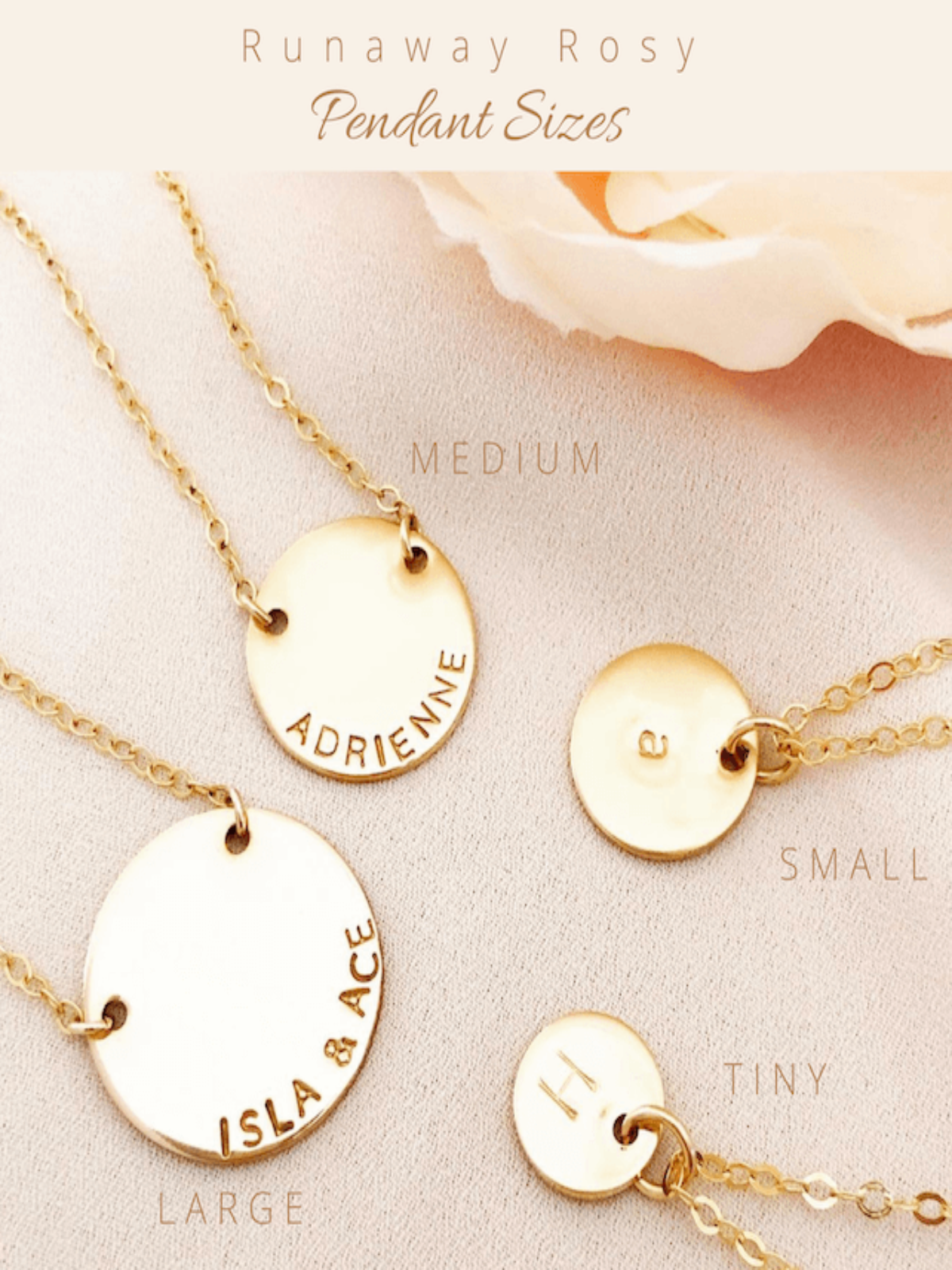 Sydney - Small Disc Initials  Pendant Necklace