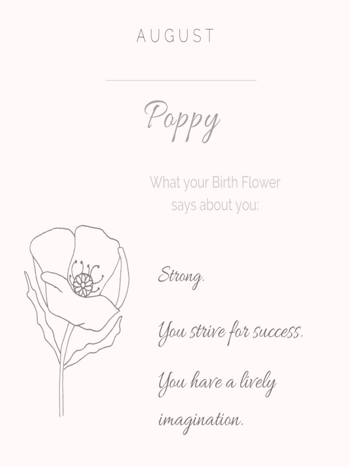 Poppy - August Birth Flower